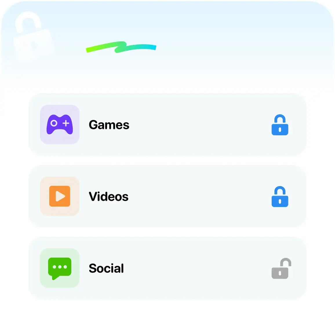 Timily guided app locking screen - parents and kids agree on screen time rules to reduce distractions